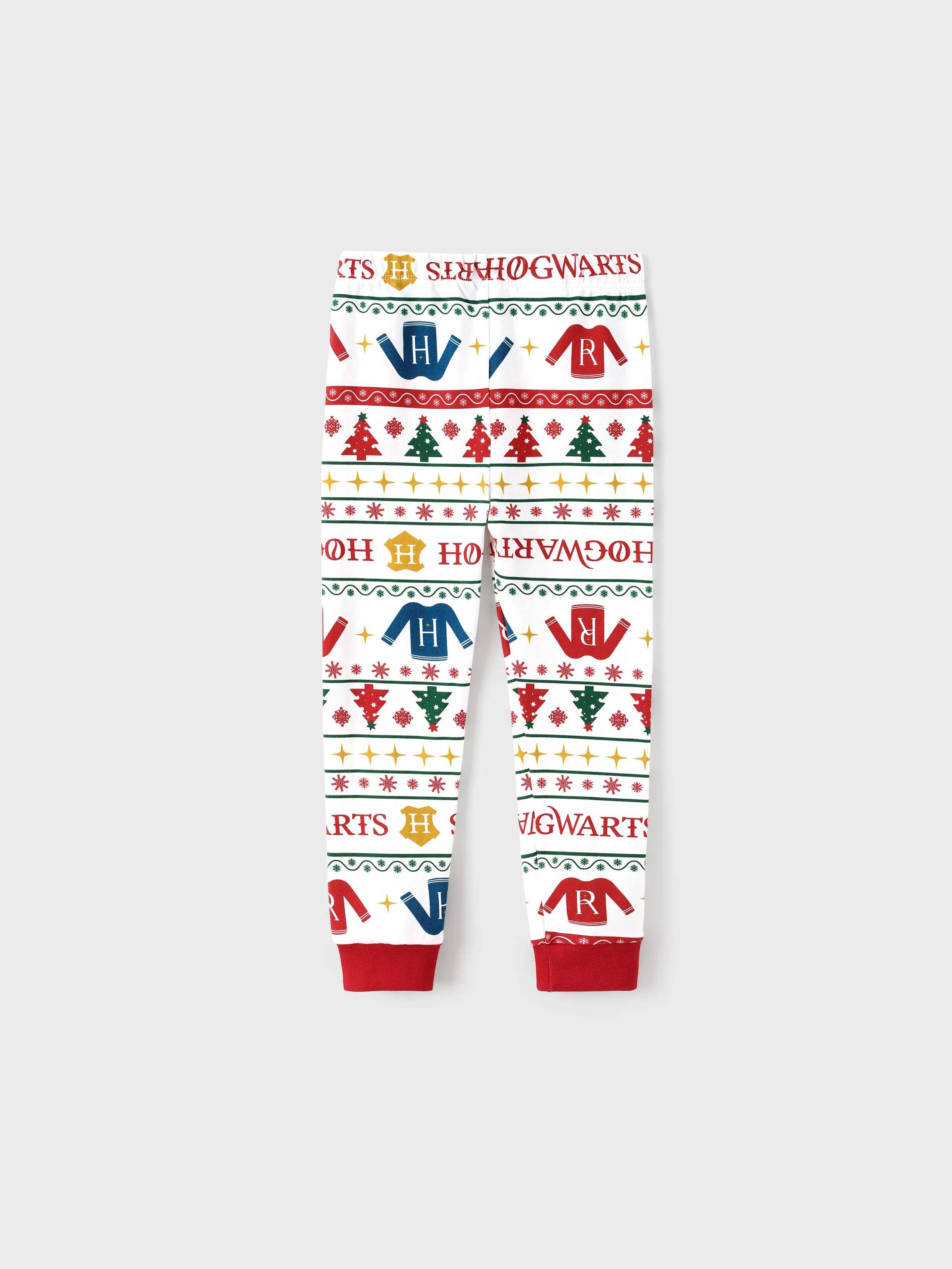 Christmas Matching Family Organic Cotton Snug-fitting Pajamas Sets with Socks White