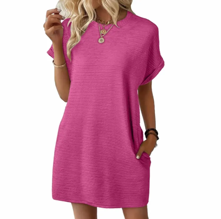 Women's Casual Mini Dress – Lightweight, Loose Fit, Summer Beach Outfit 2025