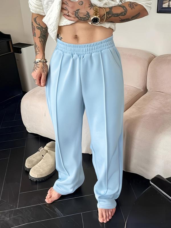 Men’s Autumn Winter Loose Fit Straight-Leg Pants