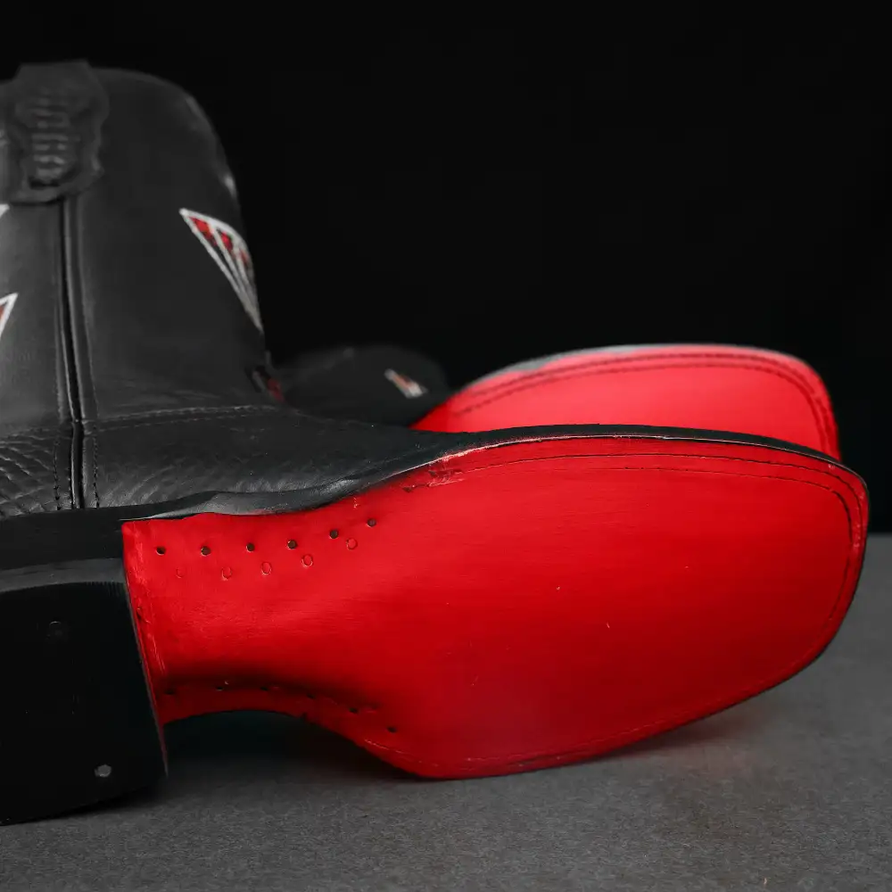 “Royal Flush” Python Leather Boots - Square Toe