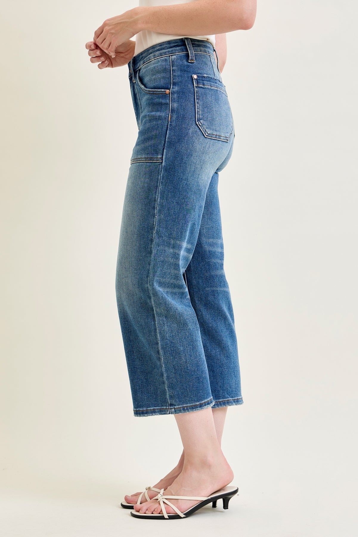 Georgia High Rise Utility Pockets Cropped Wide Leg