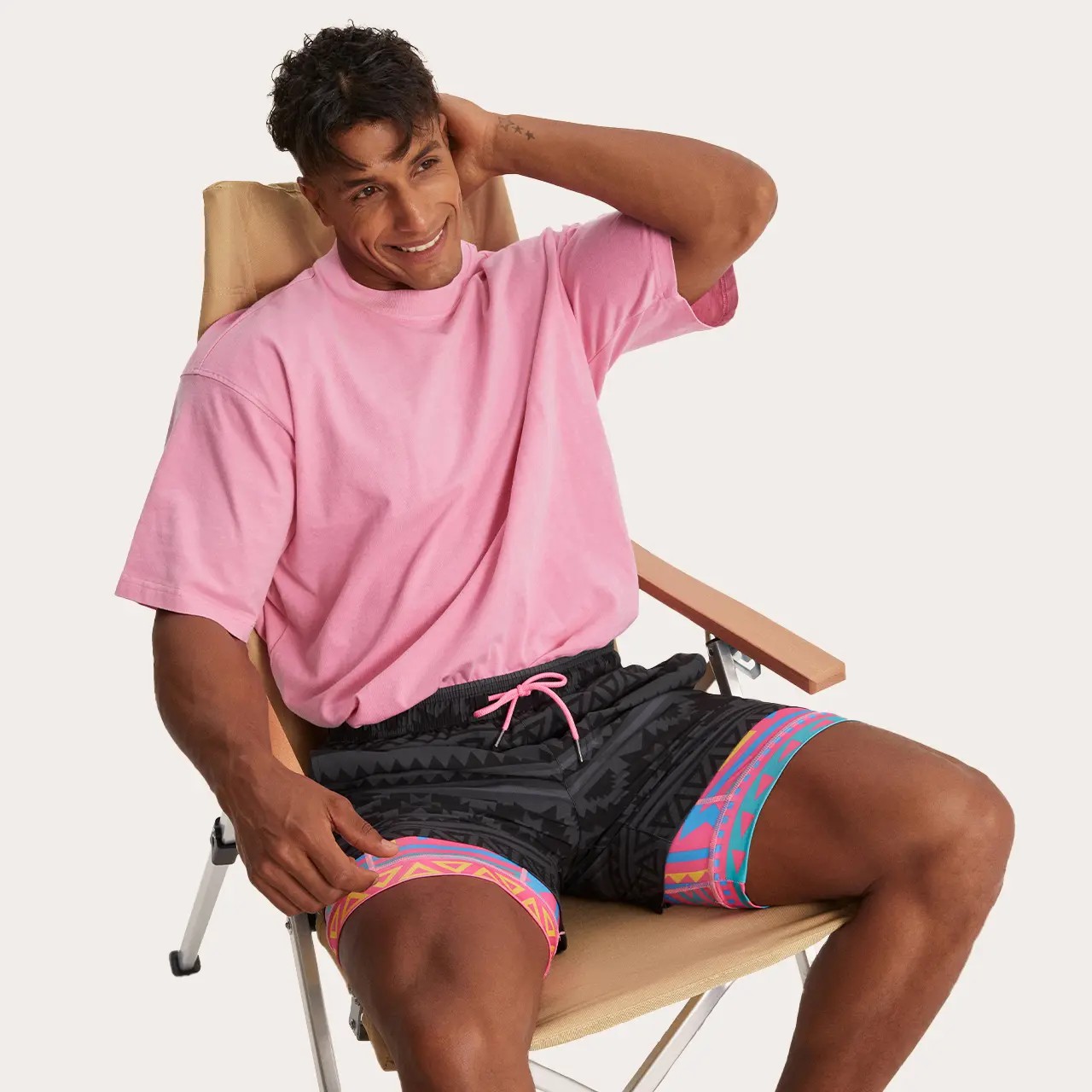 2 in 1 Stretch Short Lined Black Mayan Gym Shorts, Breathable Comfort Workout Athletic Training Shorts with Phone Pockets