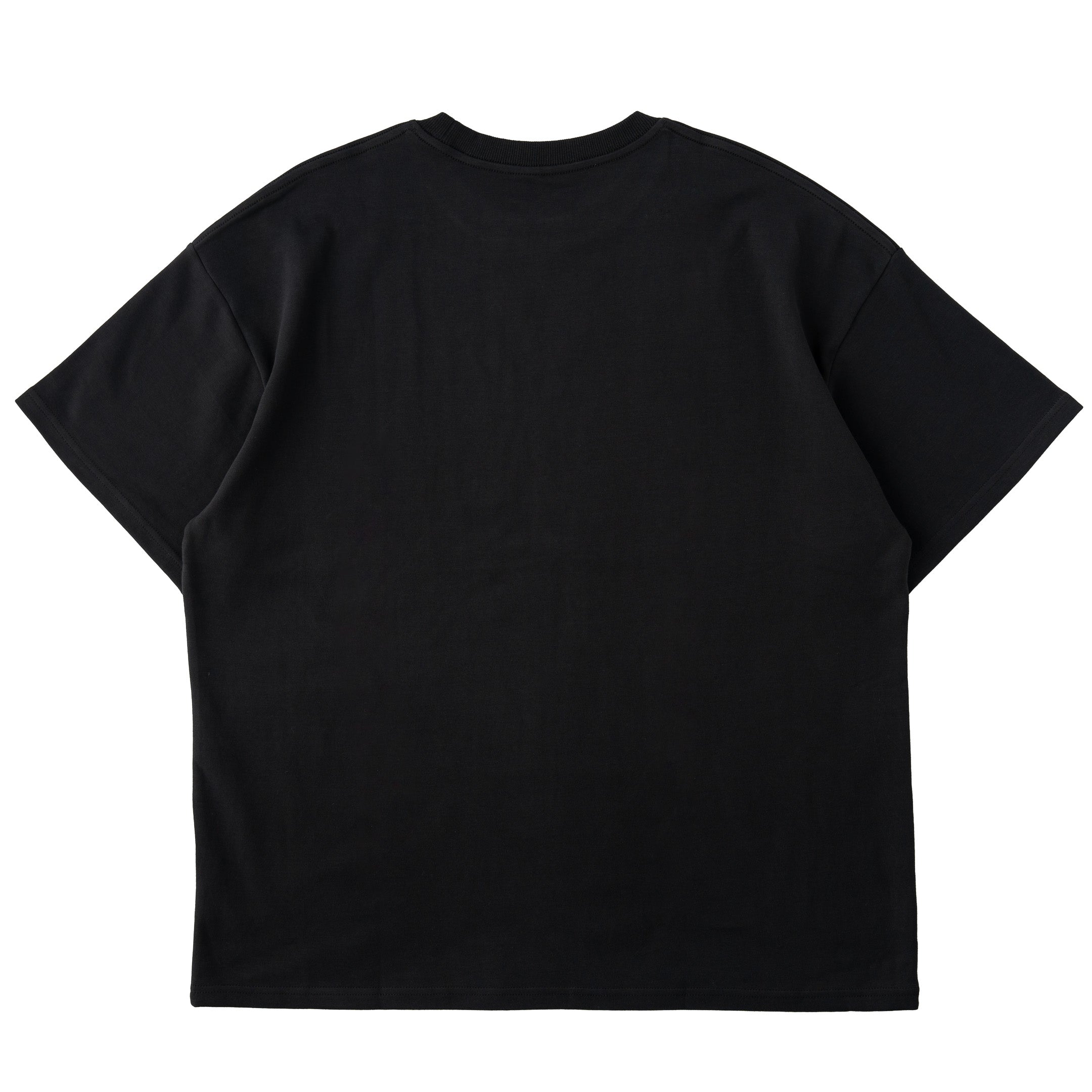 RELAXED FIT NATURAL COTTON PSYCHOTIC CLOWN T-SHIRT - BLACK