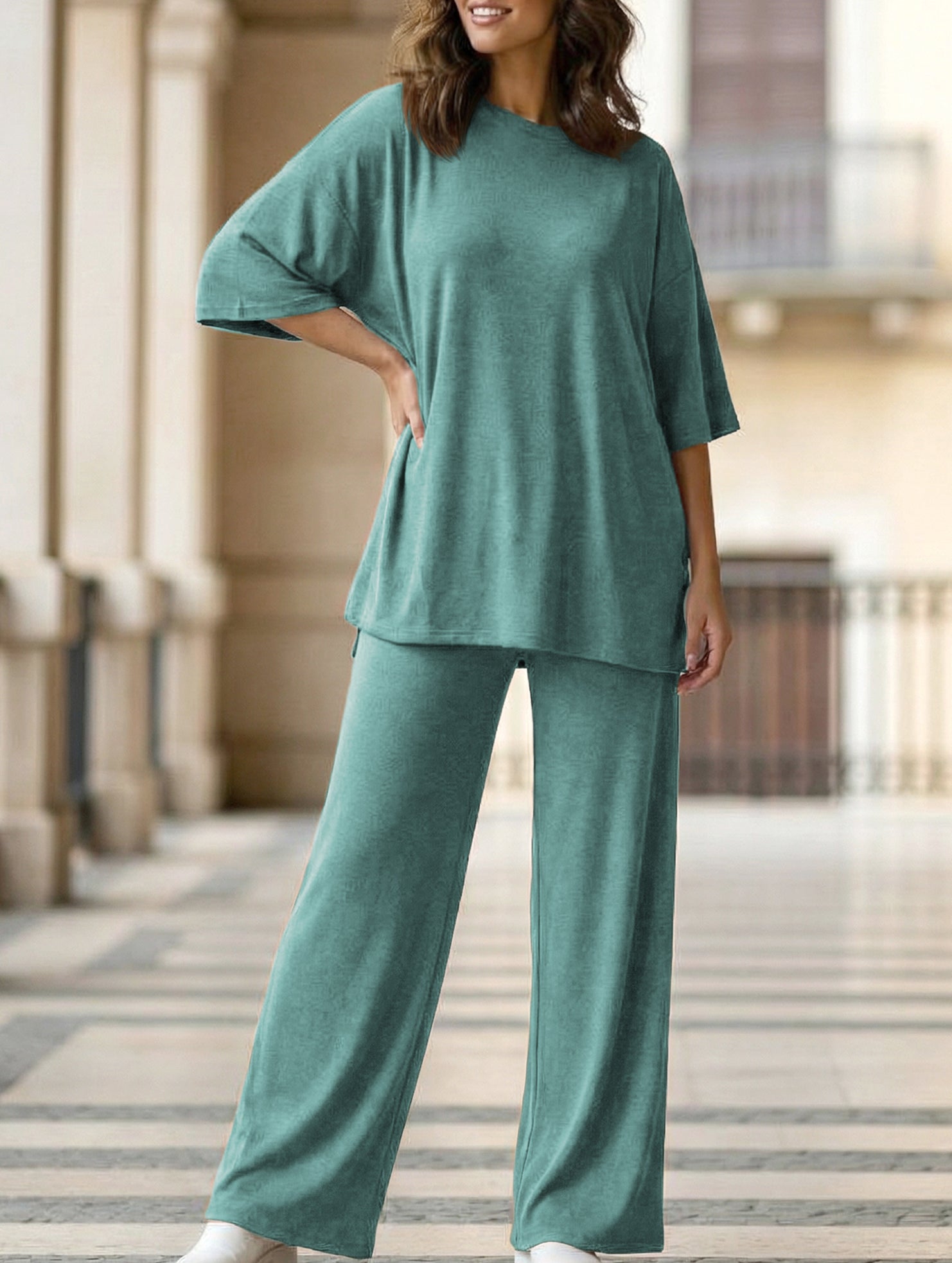 Loose Fit Casual Two Piece Set_CWSTB01013