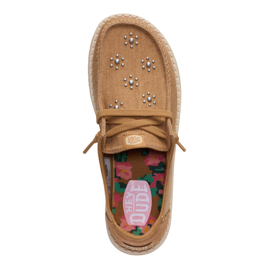 Wendy Star Stud - Cognac/Tan
