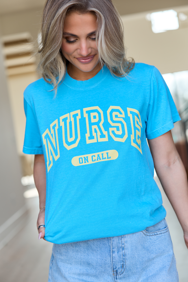 Nurse On Call Blue Graphic Tee