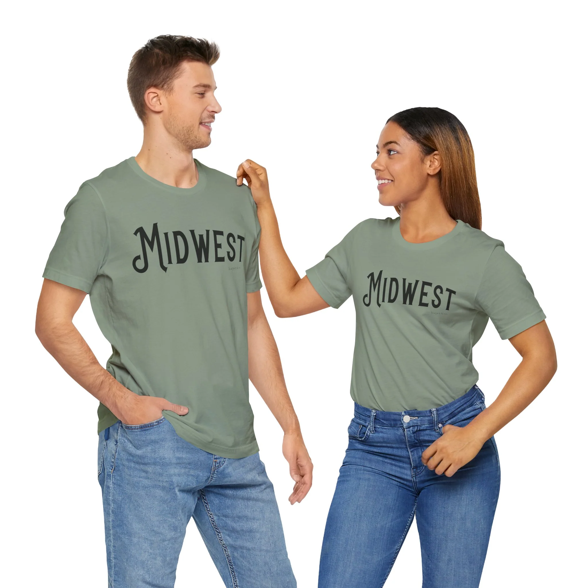 Midwest Unisex Jersey Tee - Casual Soft Cotton Short Sleeve Shirt