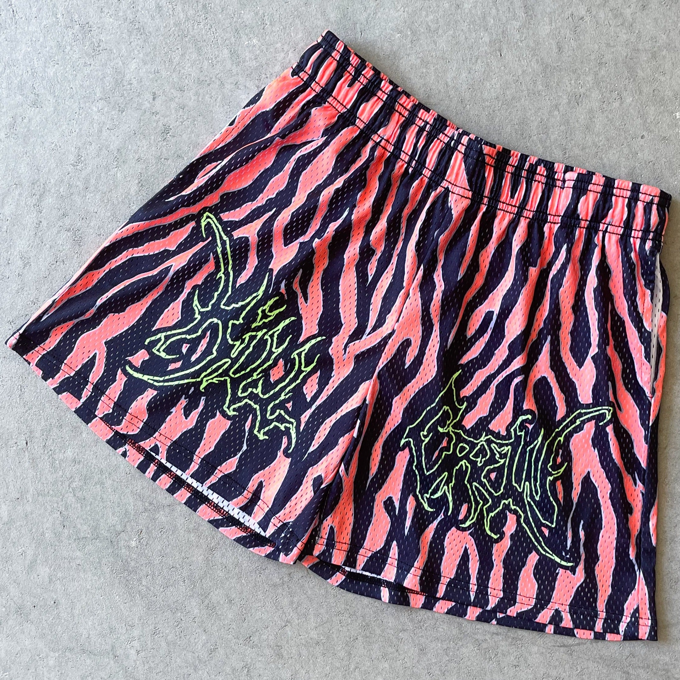 VENTED MESH SHORTS ALIEN - RED