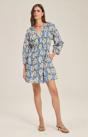 Sandrine Boho Dress in Asul