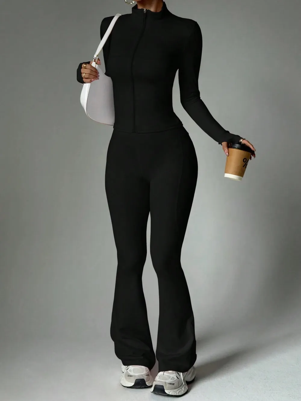 Women's Street Style 2-Piece Bodycon Activewear Set