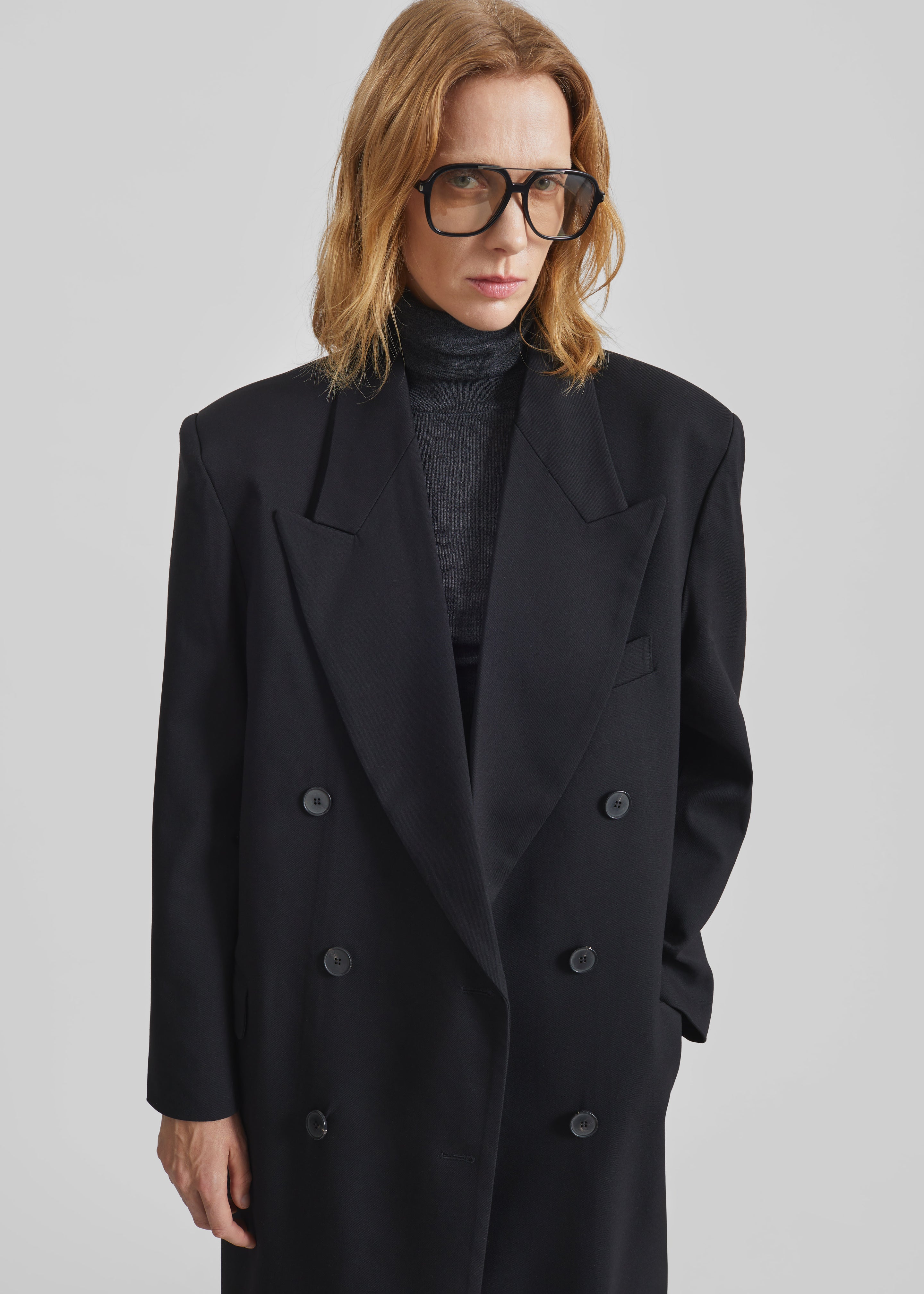 Delphina Long Coat - Black