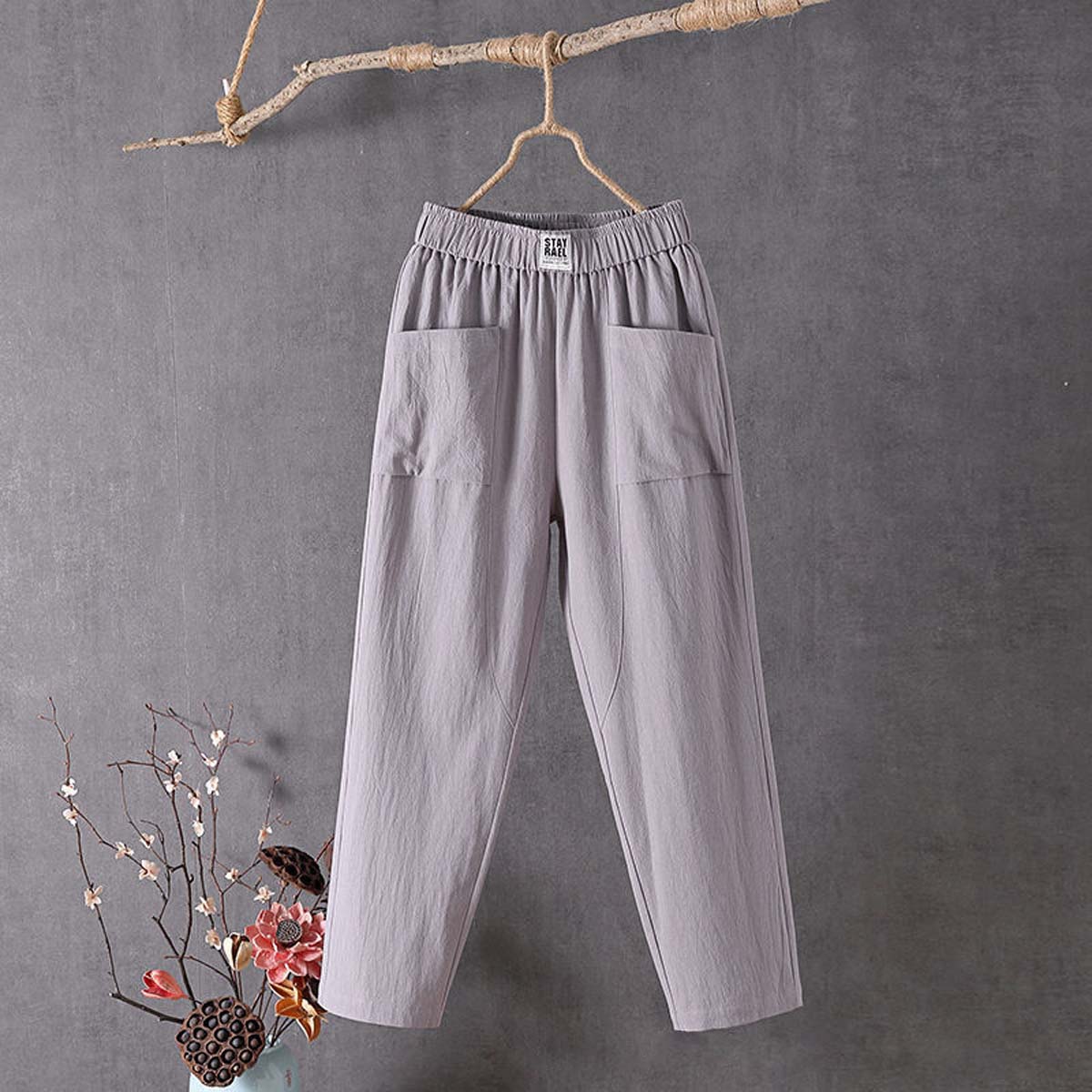 Women's Vintage Stylish Casual Cotton And Linen Loose Pants