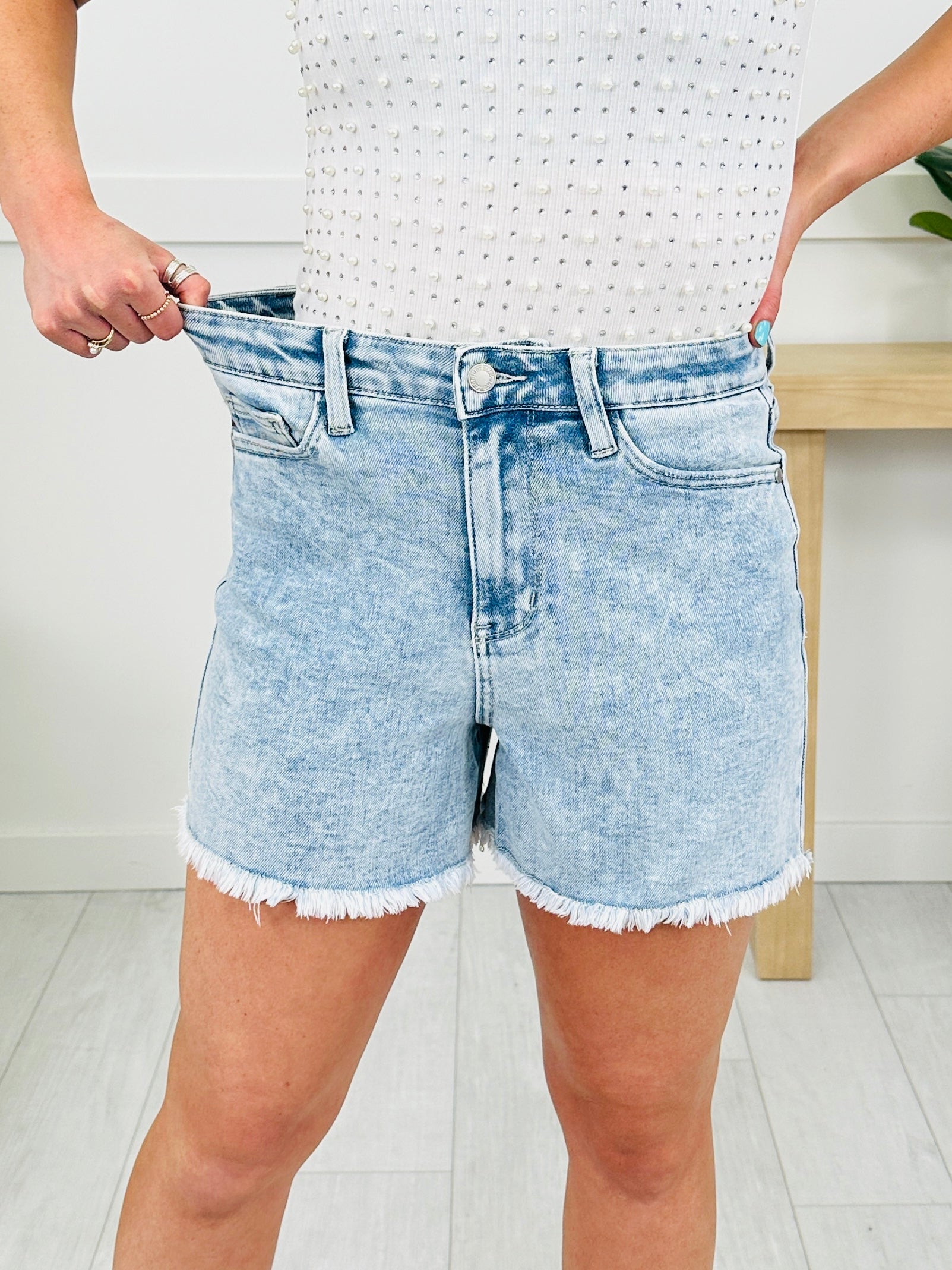 Judy Blue Summer State of Mind Relaxed Fit Shorts