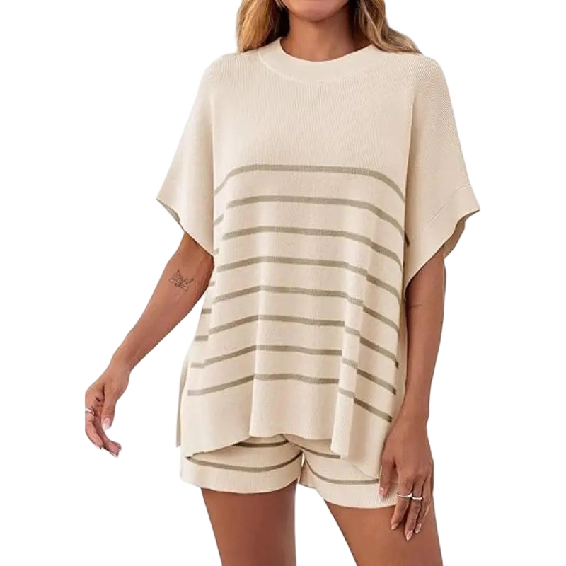 Women's Oversized Stripe Lounge Set