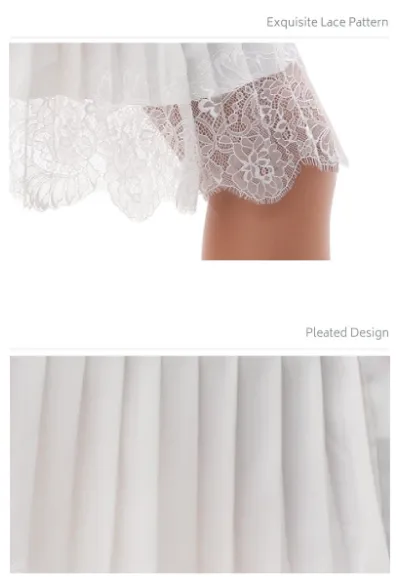 2025 Women's Cable Knit Lace Mini Sweater Dress 2PC