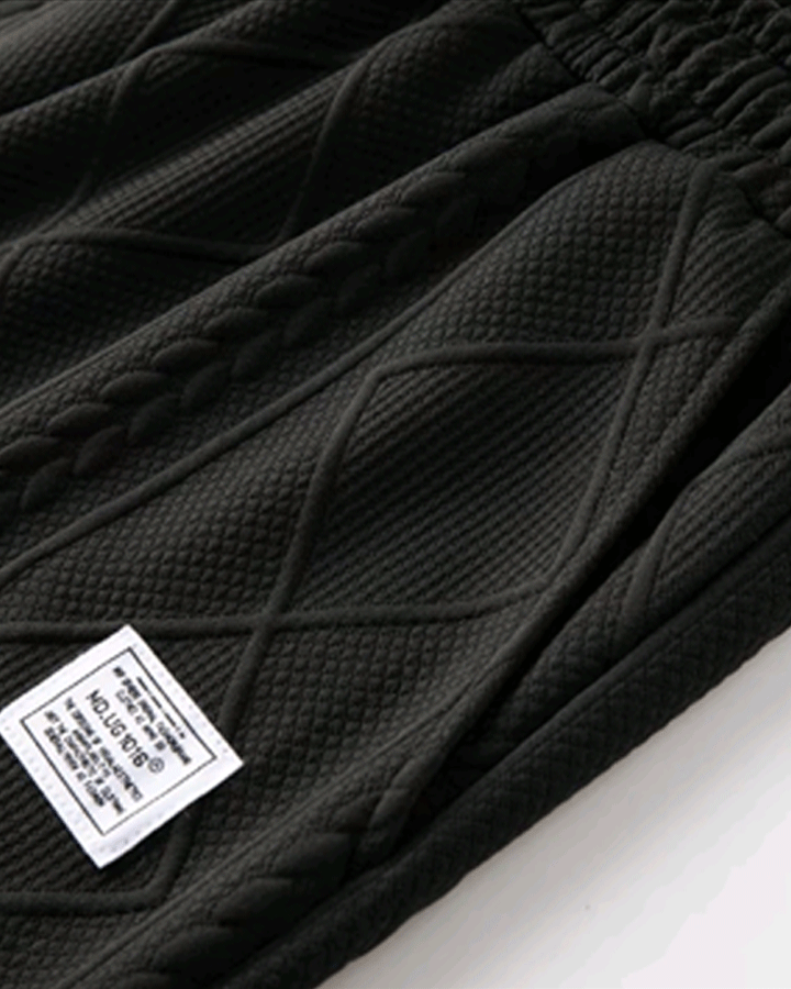 Men’s Textured Summer Two-Piece Set – Short Sleeve Tee & Drawstring Shorts