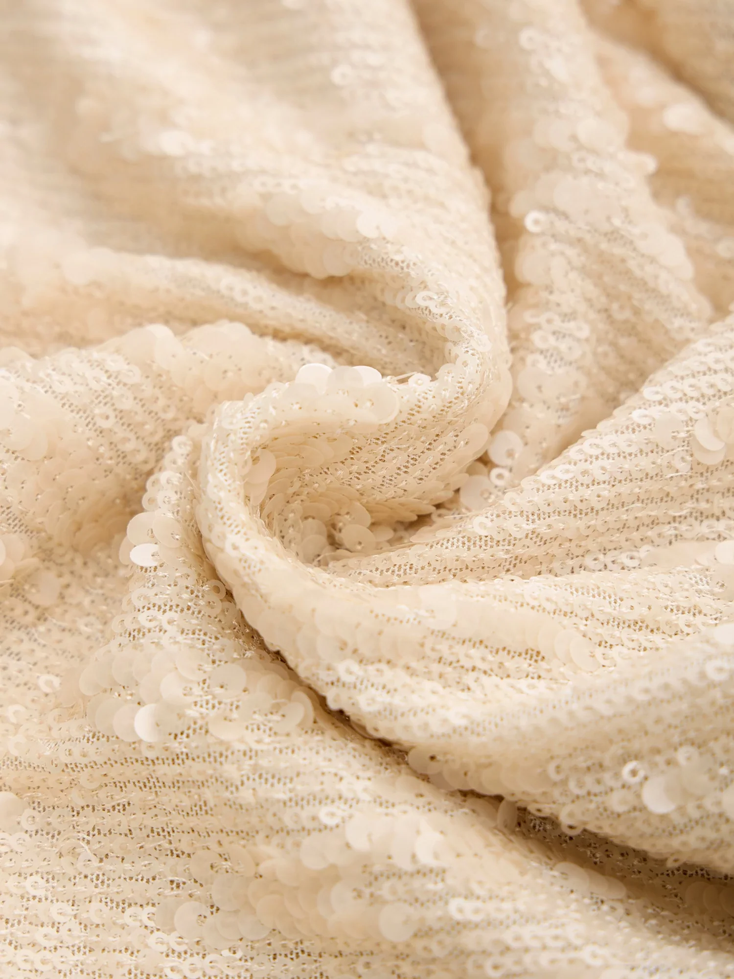 Sleeveless Champagne Sequin Dress