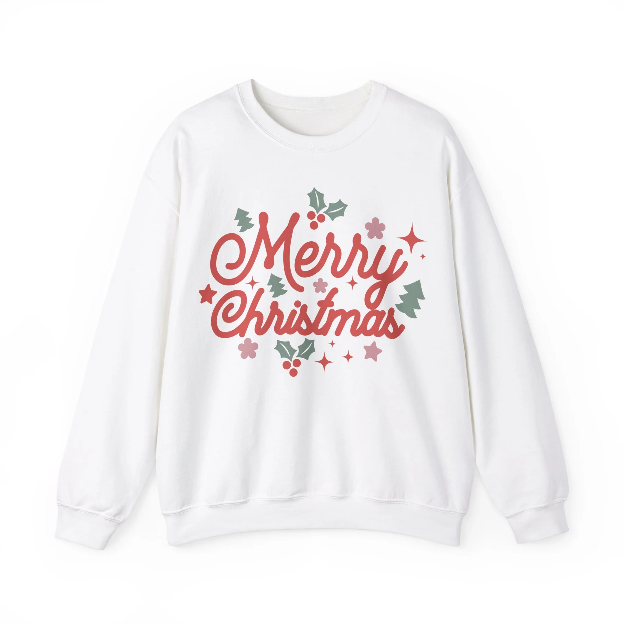 Merry Christmas Jersey Sweatshirt Full Size