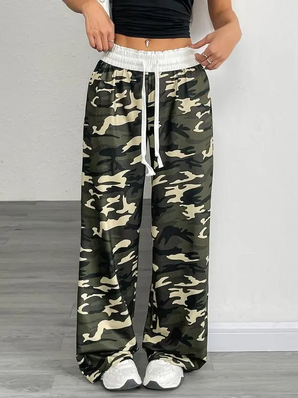Women's Colorblock Drawstring Jogger Pants