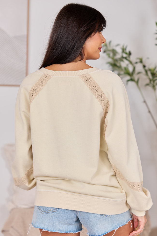 Sawyer Cream Lace V-neck Top