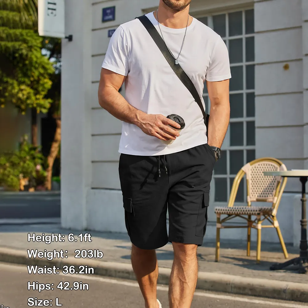 「🛒90%OFF only today」Men's Pockets Drawstring Cargo Shorts