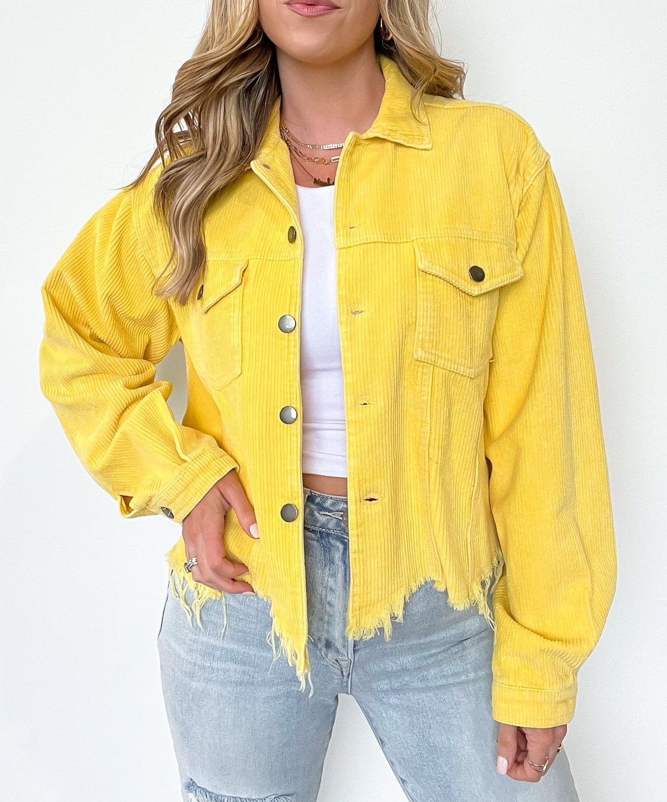 Mainstream Raw Edge Corduroy Jacket