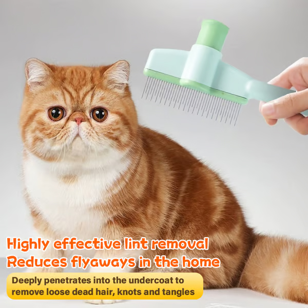 Self-cleaning Pet Flea Comb Grooming Brush