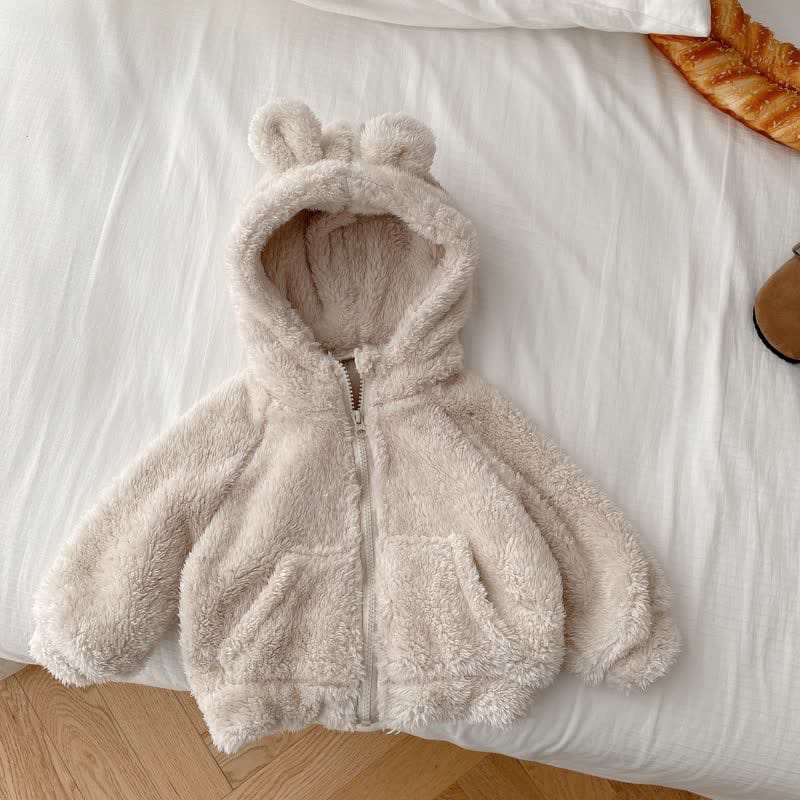 Baby Toddler Cute Plush Hooded Jacket