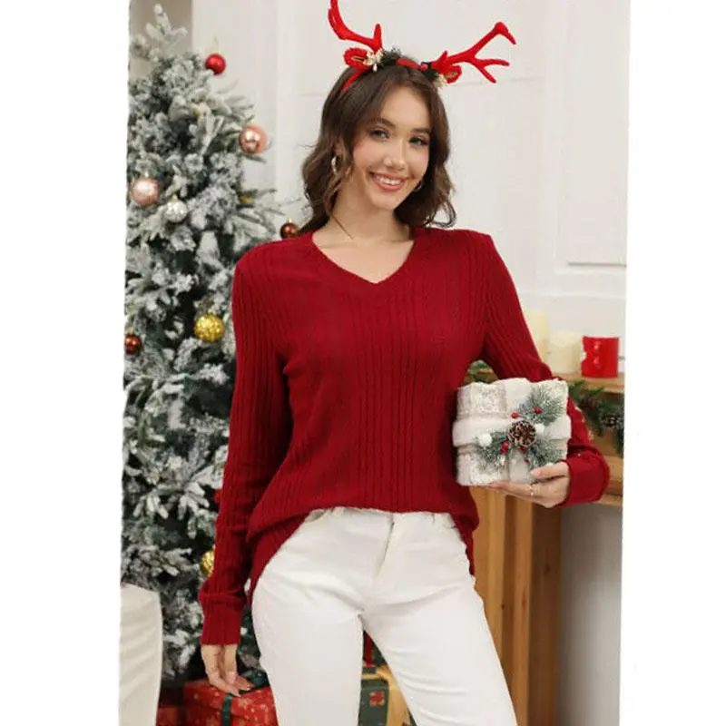 V Neck Long Sleeve Shirts for Women