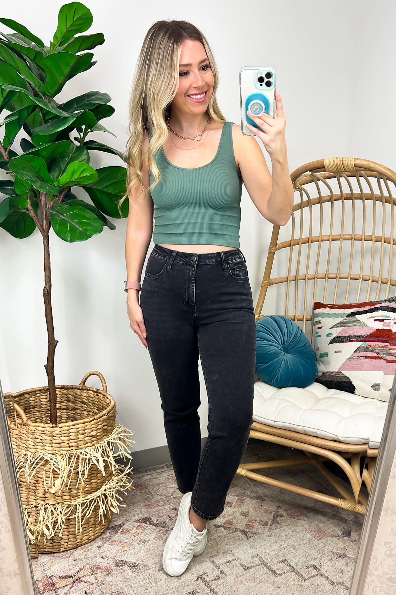Ribbed Cropped Brami Top
