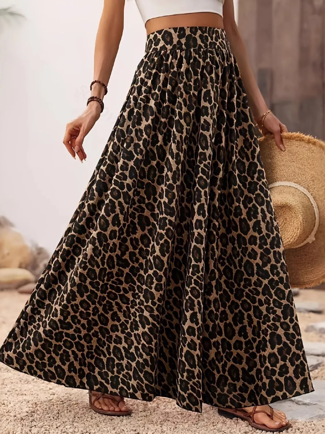 Leopard Maxi Skirt
