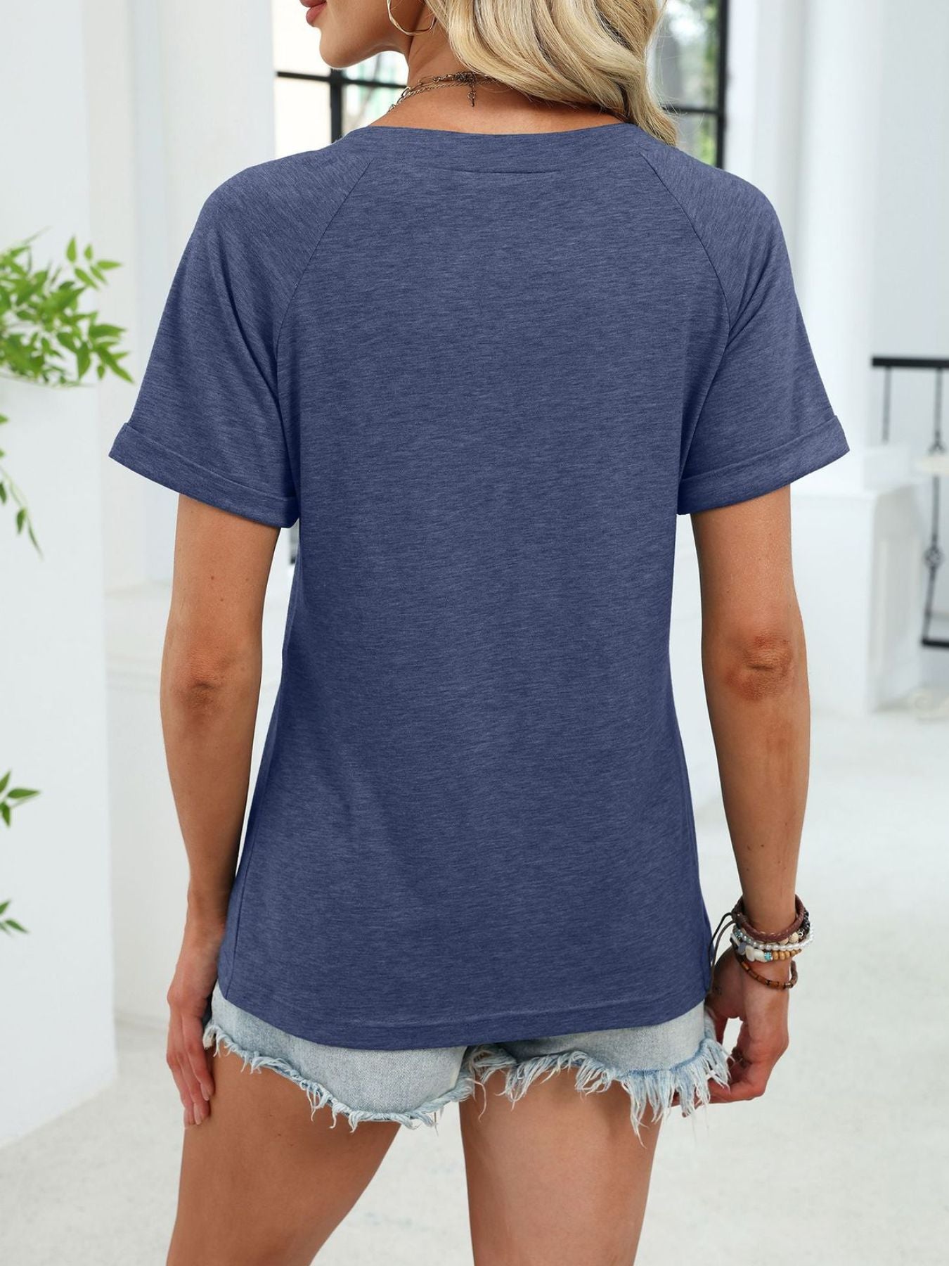 Casual V-Neck Short Sleeve T-Shirt