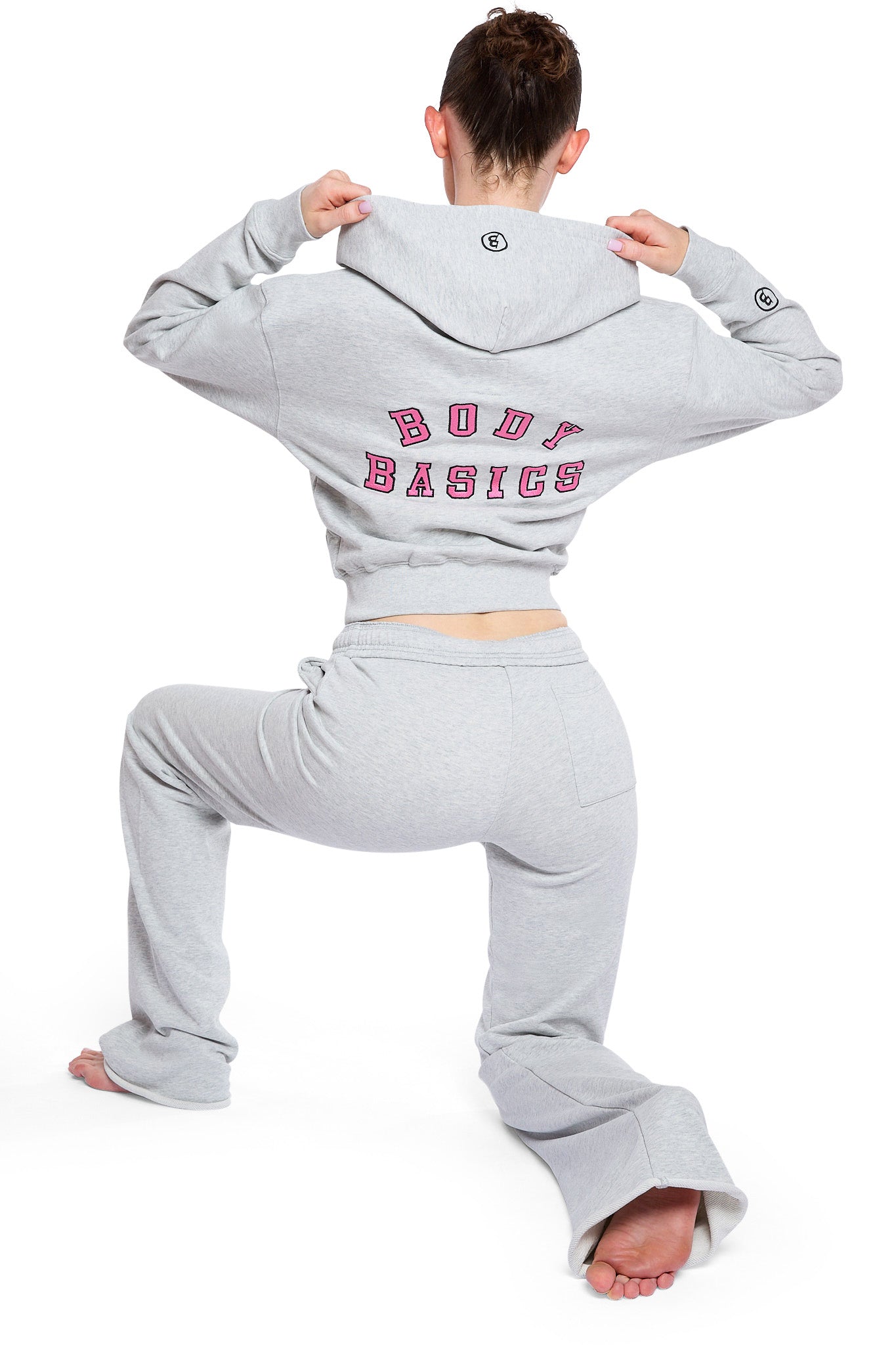 BODY UNIVERSITY SWEATPANTS 2.0 (HEATHER GREY/PINK)