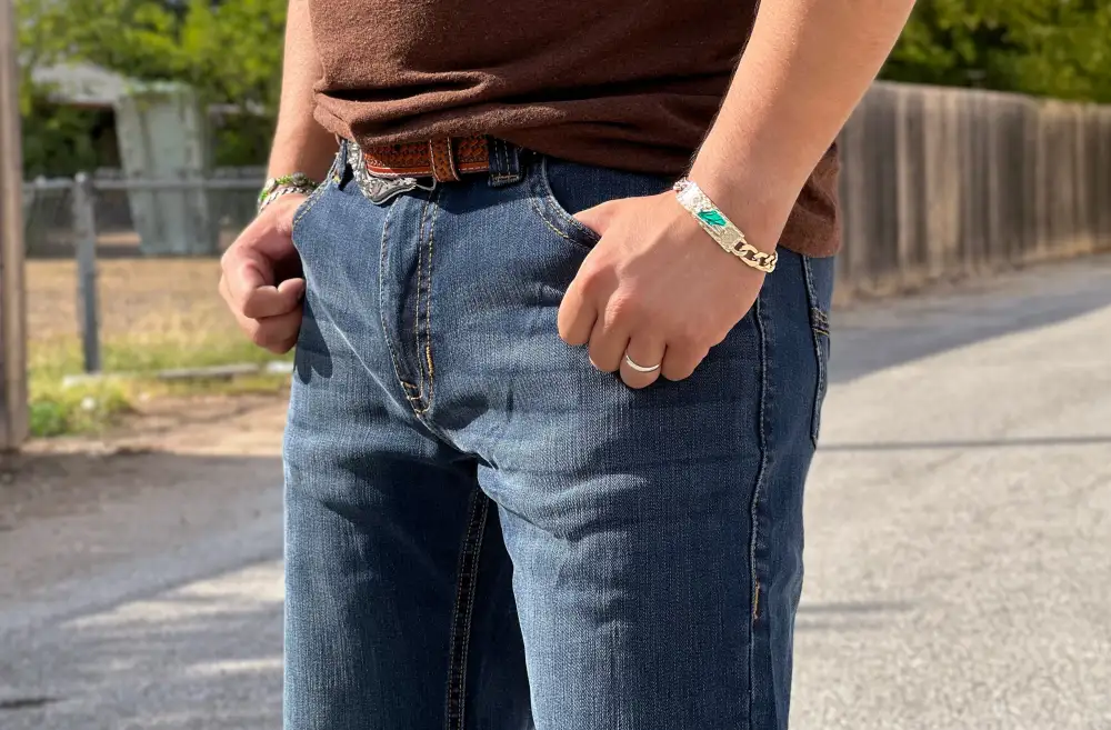 MEN’S SLIM FIT STRETCH STRAIGHT BOOTCUT JEANS