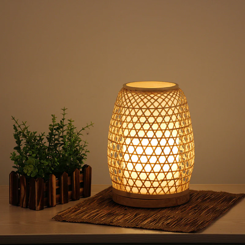 Bamboo Honeycomb Table Lamp