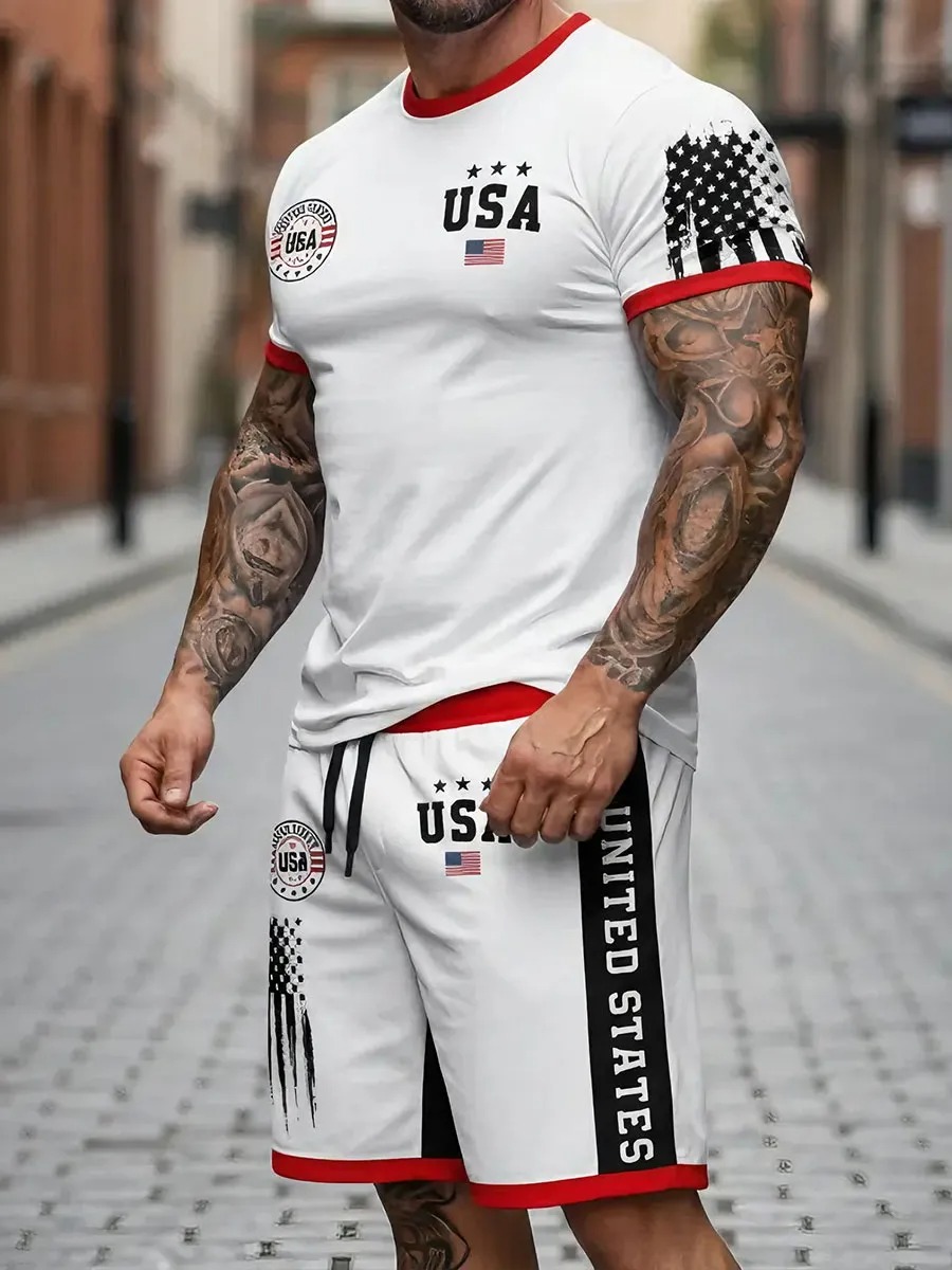 Men's American Flag Shorts