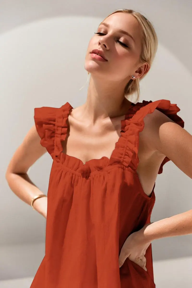 Womens Soft Tank Top and Shorts Sleepwear Set