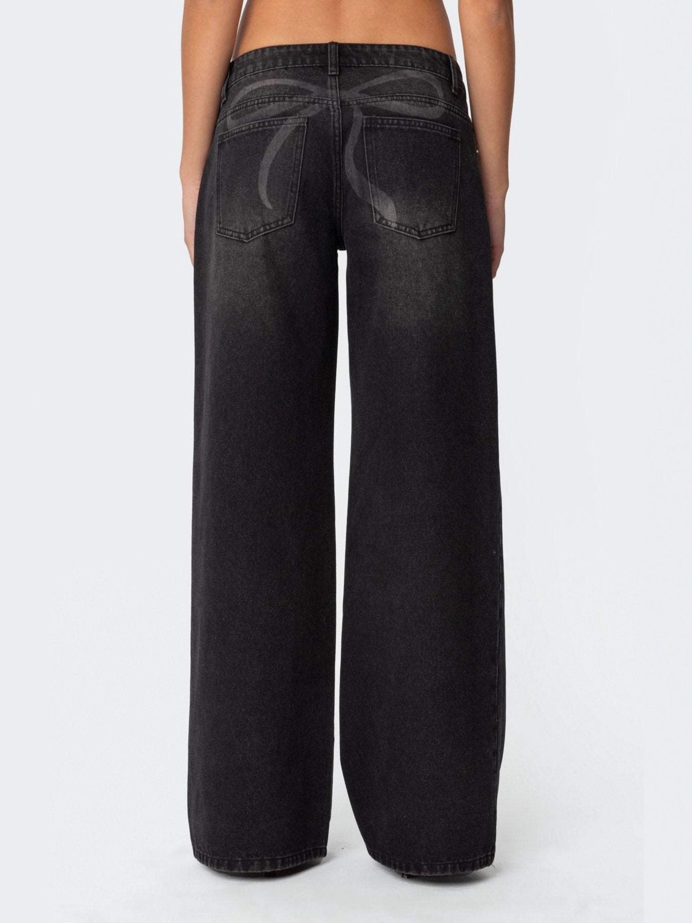 Vintage Wash Wide Leg Jeans