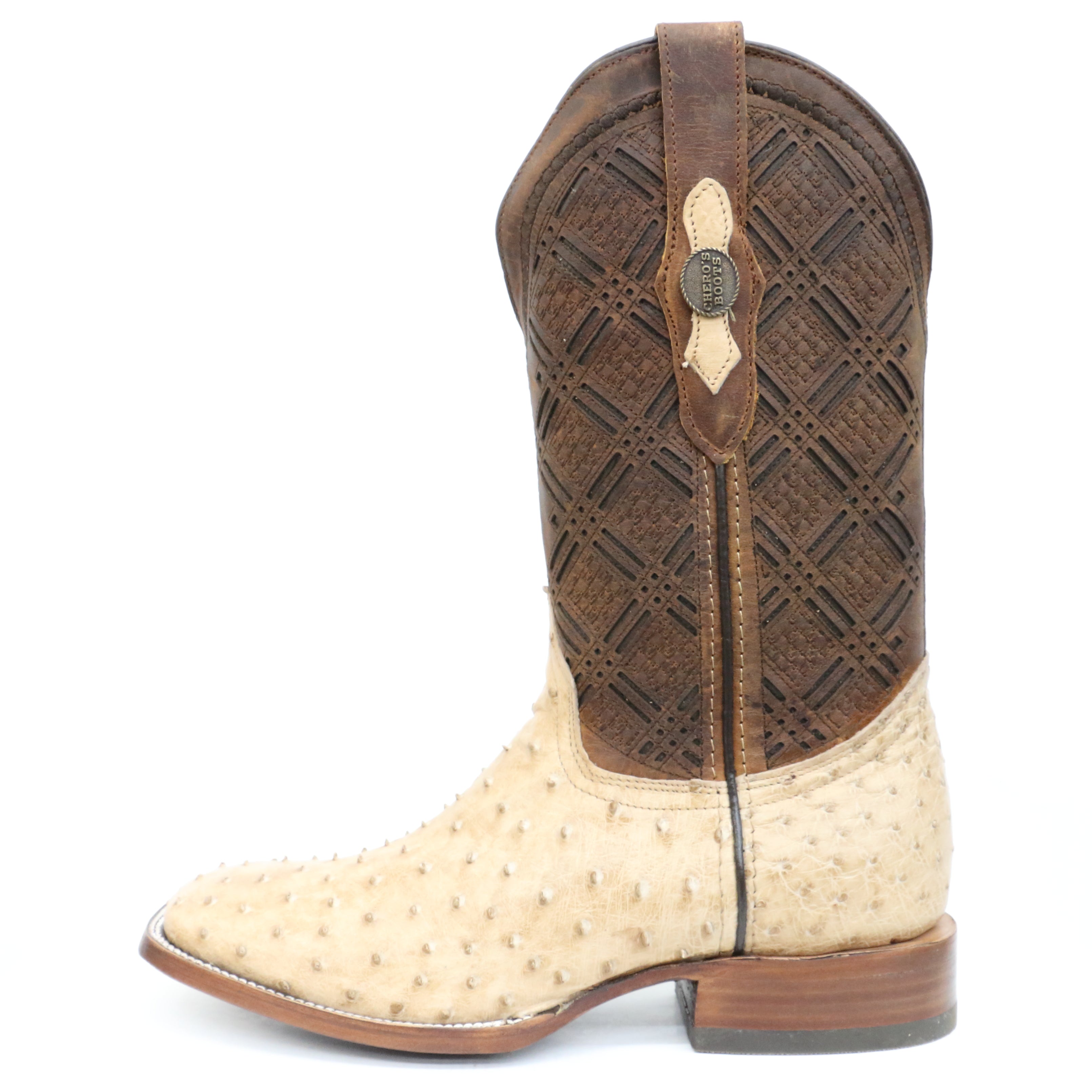 Chero's Premium Exotic Ostrich Vintage Sand Clearance Sale 70%OFF