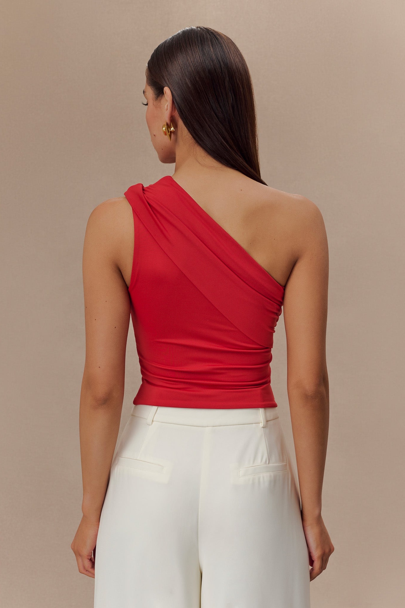 Ruby One Shoulder Recycled Nylon Twist Top