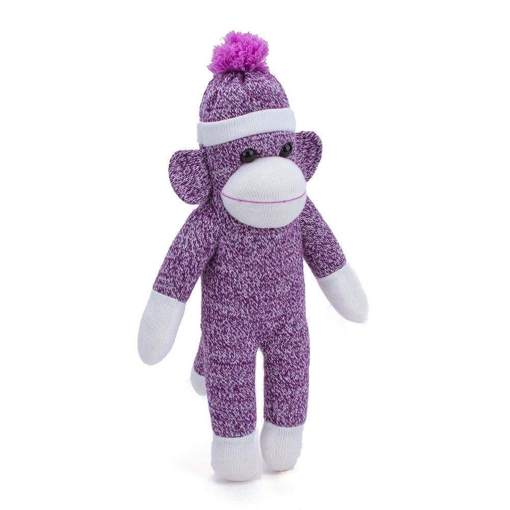 Sock Monkey 16inch Purple