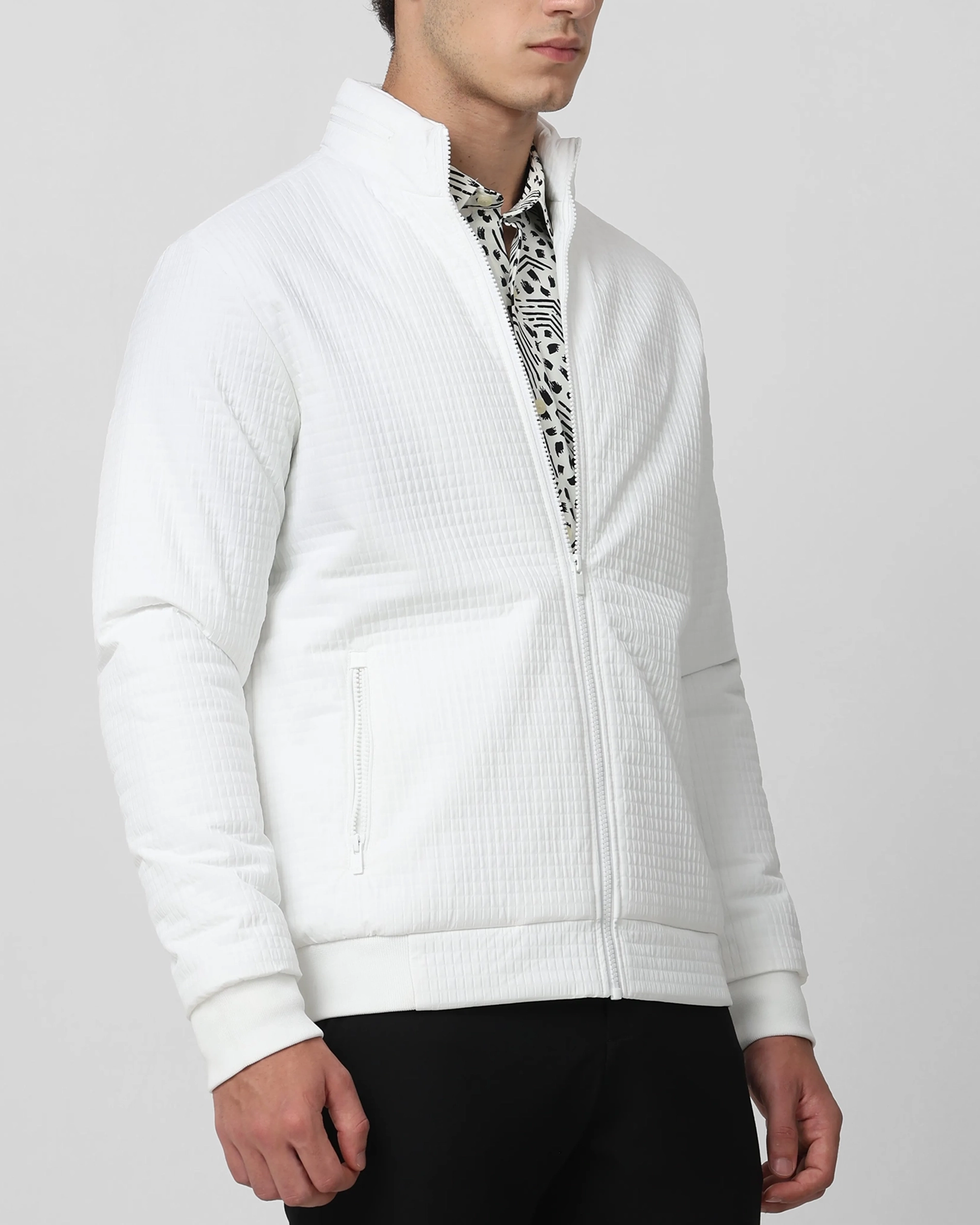 Versatile Comfortable Slim-Fit White Jacket
