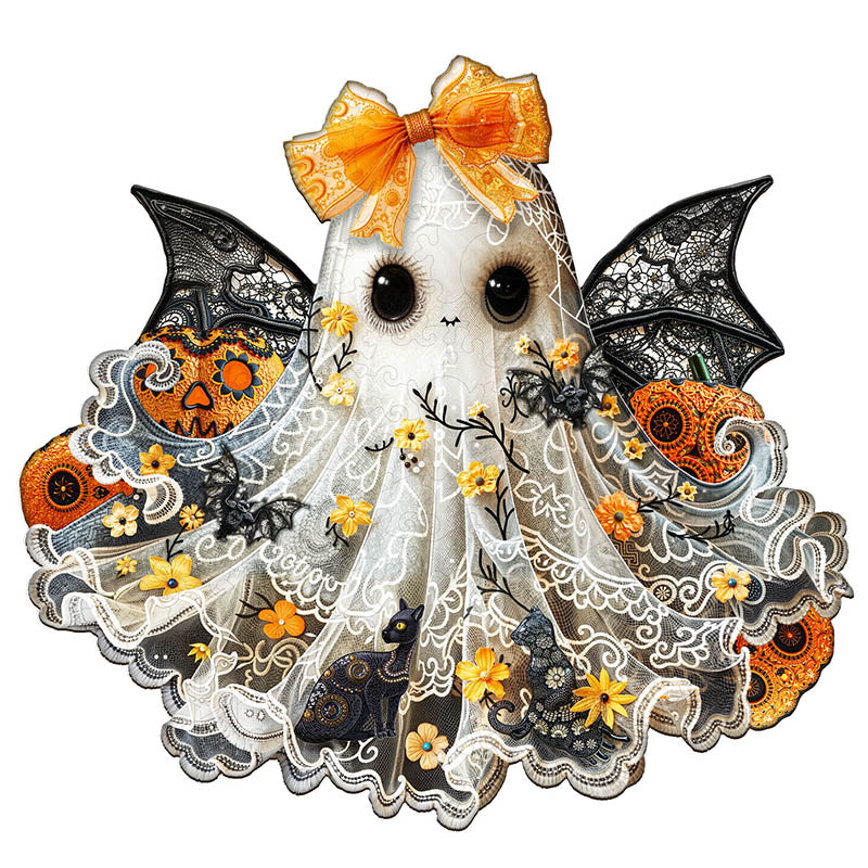 Little Miss Ghost Wooden Jigsaw Puzzle