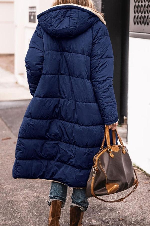 Sherpa-Lined Hooded Teddy Coat