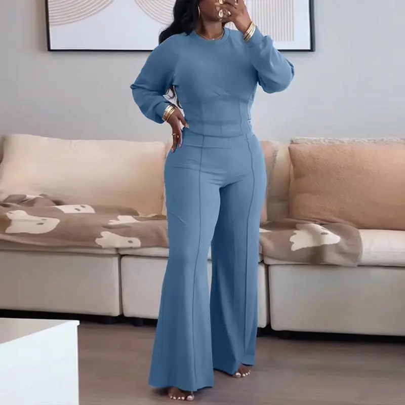 Women's Casual Seam Design Sweatpants Set