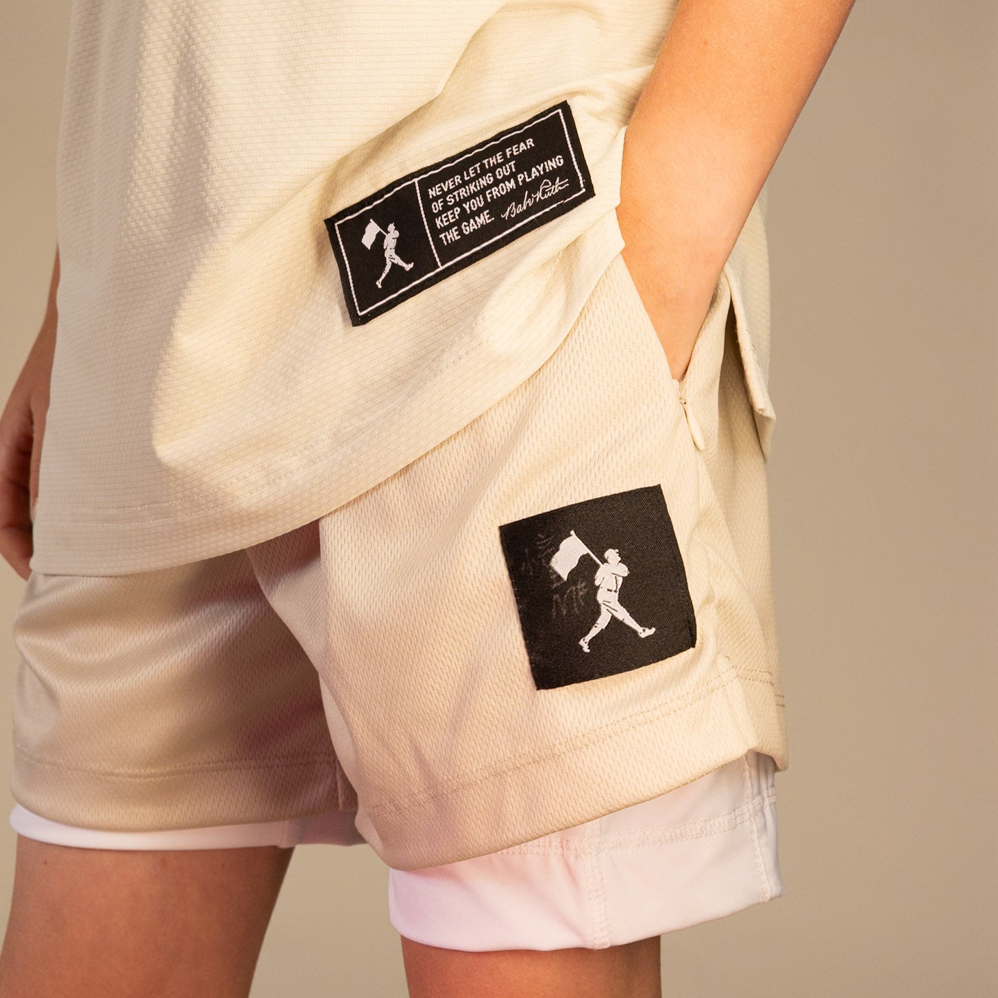 Diamond Air Liner Mesh Training Shorts (Cream) - Youth