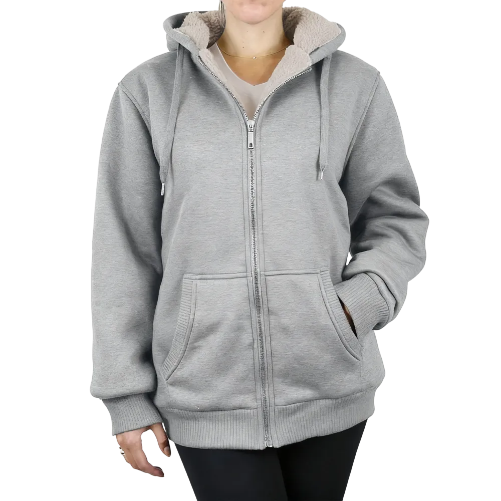 Women's Regular Fit Heavyweight Sherpa Fleece Lined Hoodies