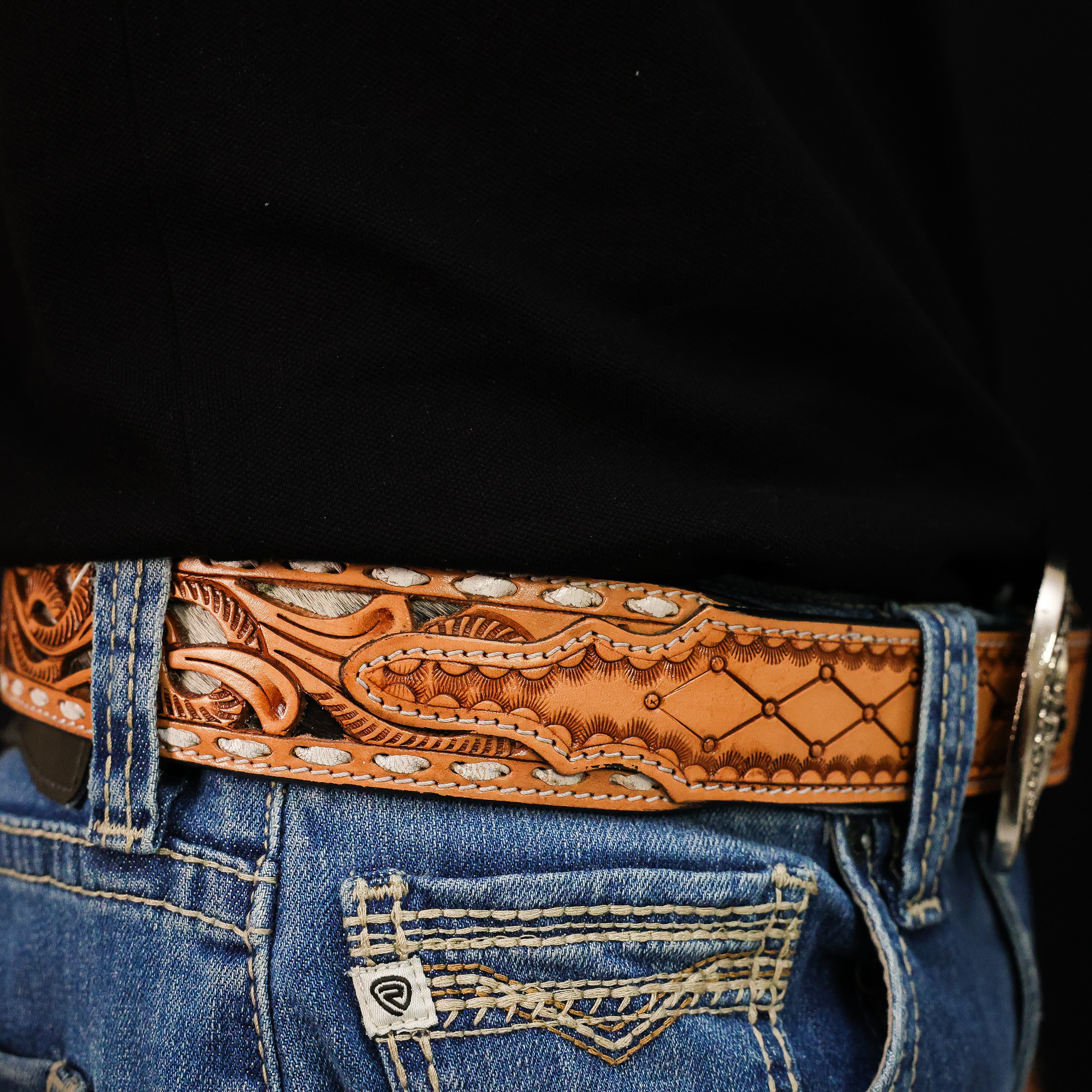 Hand-Tooled Artesanal Leather Belt