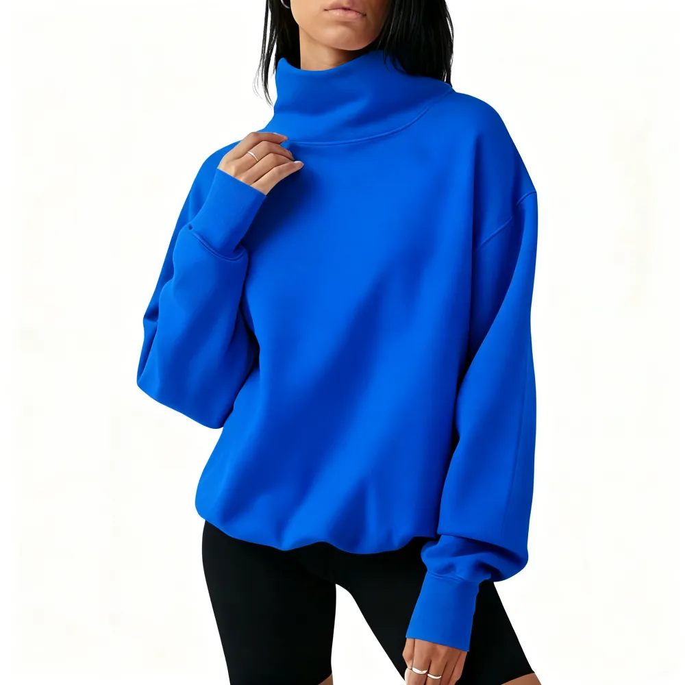 Women's Oversized Turtleneck Sweatshirt