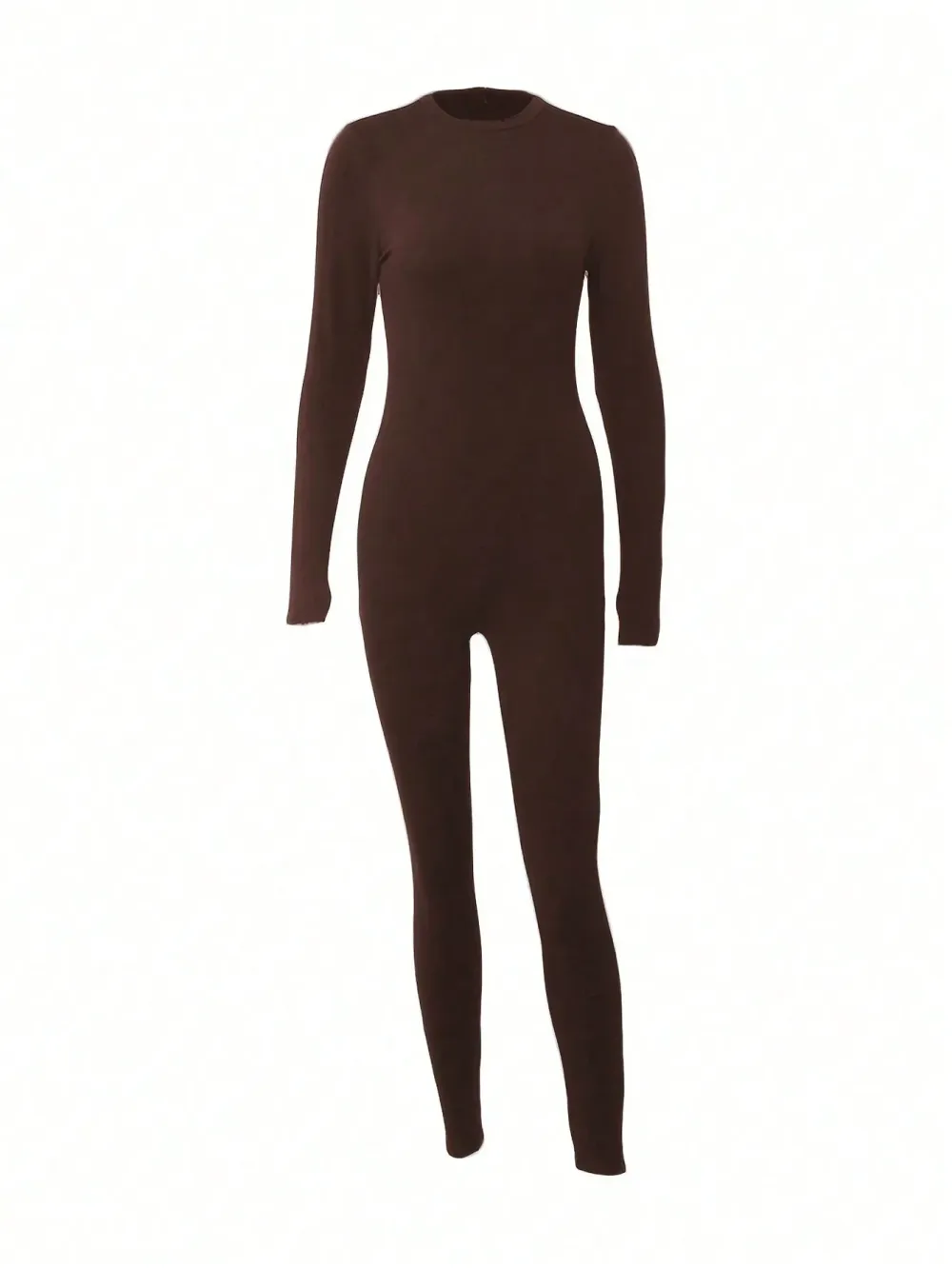 Women Solid Color Long Sleeve Jumpsuit